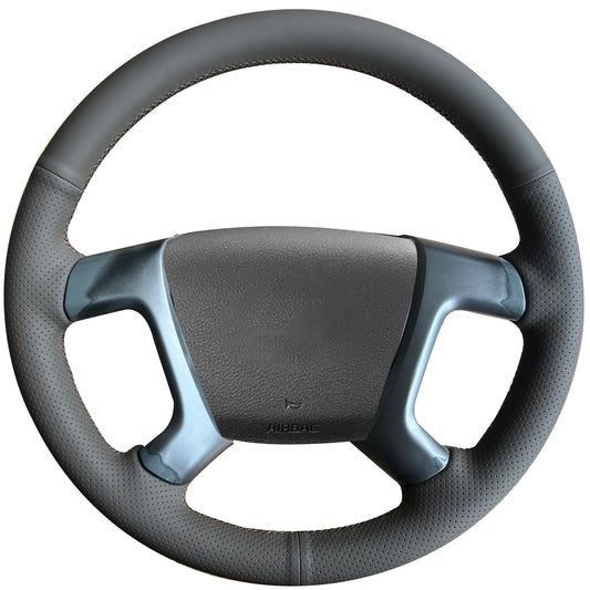 Loncky® Custom Hand Stitched OEM Leather Steering Wheel Cover for Chevrolet 2008-2013 Silverado 1500 /Silverado 2500 3500/2007-2014 Tahoe/2007-2014 Suburban 1500/2007-2013 Avalanche 1500/2009-2015 Traverse/Express Accessories