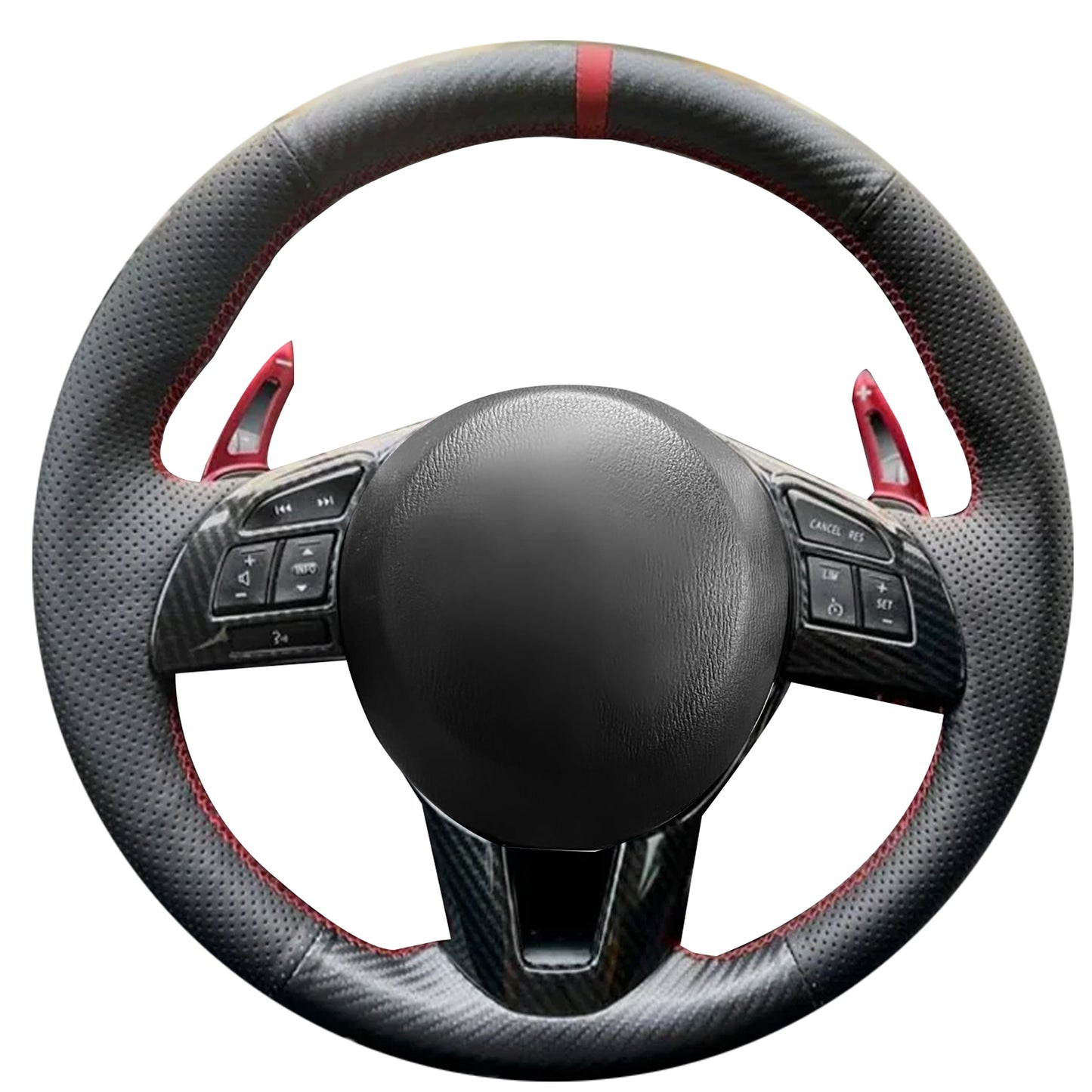 Loncky® Custom Hand Stitched Car OEM Leather Steering Wheel Cover for Mazda CX-5 2013 2014 2015 2016 / Mazda 6 2014 2015 2016 / Mazda 3 2014 2015 2016 / Mazda CX-3 2016 / Scion iA 2016 Interior Accessories