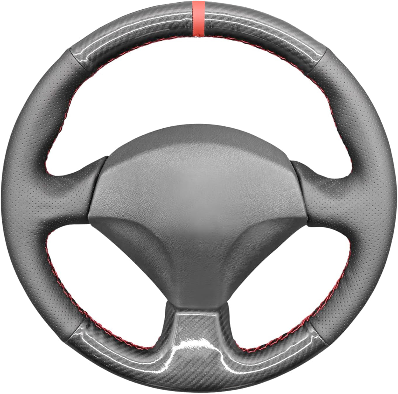 Loncky® Custom Hand Stitched OEM Leather Steering Wheel Cover for Honda S2000 2000-2009 / Civic (SI) 2002-2005 / Insight 2000-2006 for Acura RSX 2002-2006 Interior Accessories