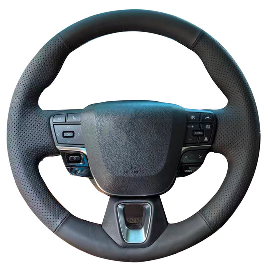 Loncky® Custom Hand Stitched Car OEM Leather Steering Wheel Cover for Toyota Crown 2023 2024 2025 Camry 2025 Interior Accessories