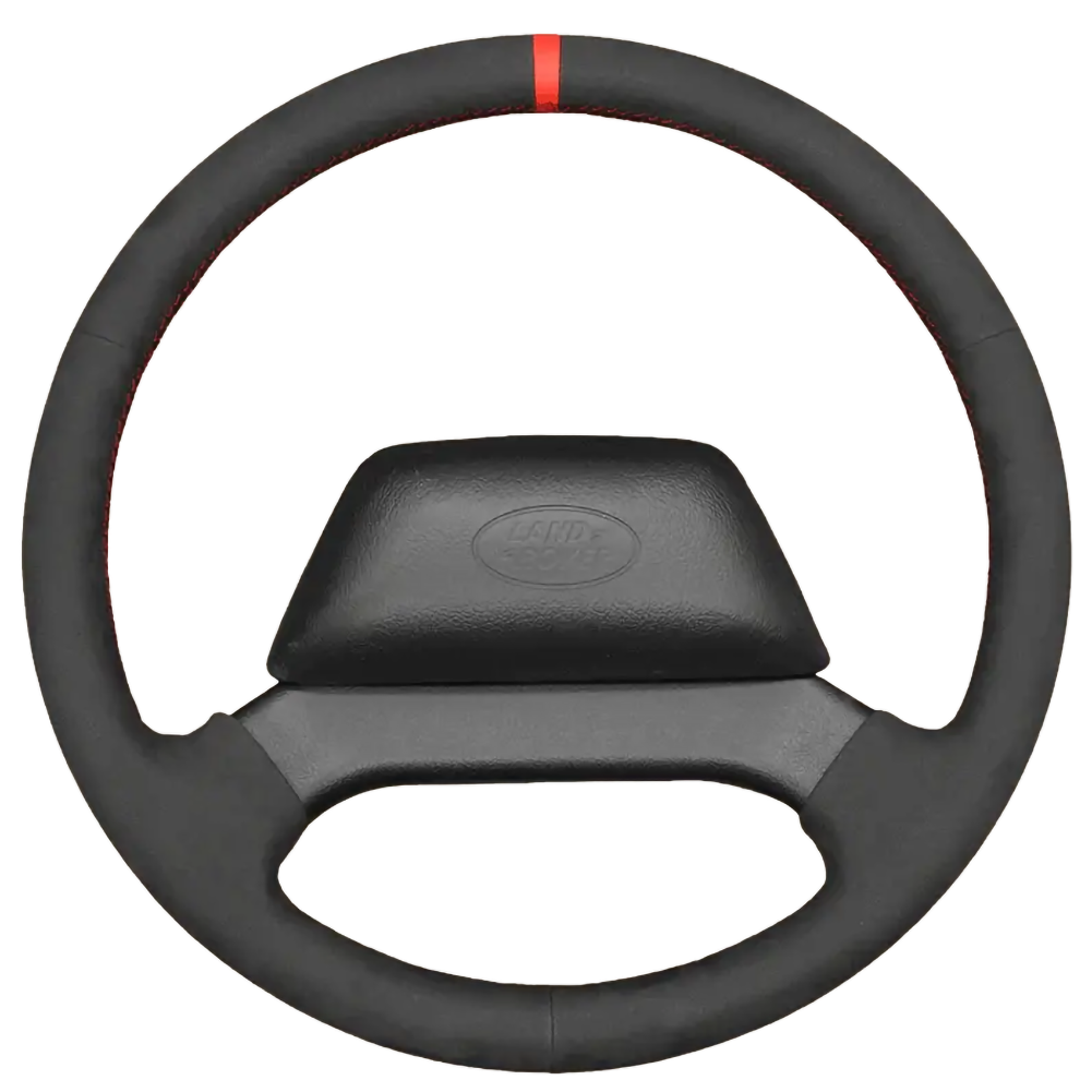 Loncky® Custom Hand Stitched Car OEM Leather Steering Wheel Cover for Land Rover Defender 2013 2014 2015 2016 2017 2018 Interior Accessories
