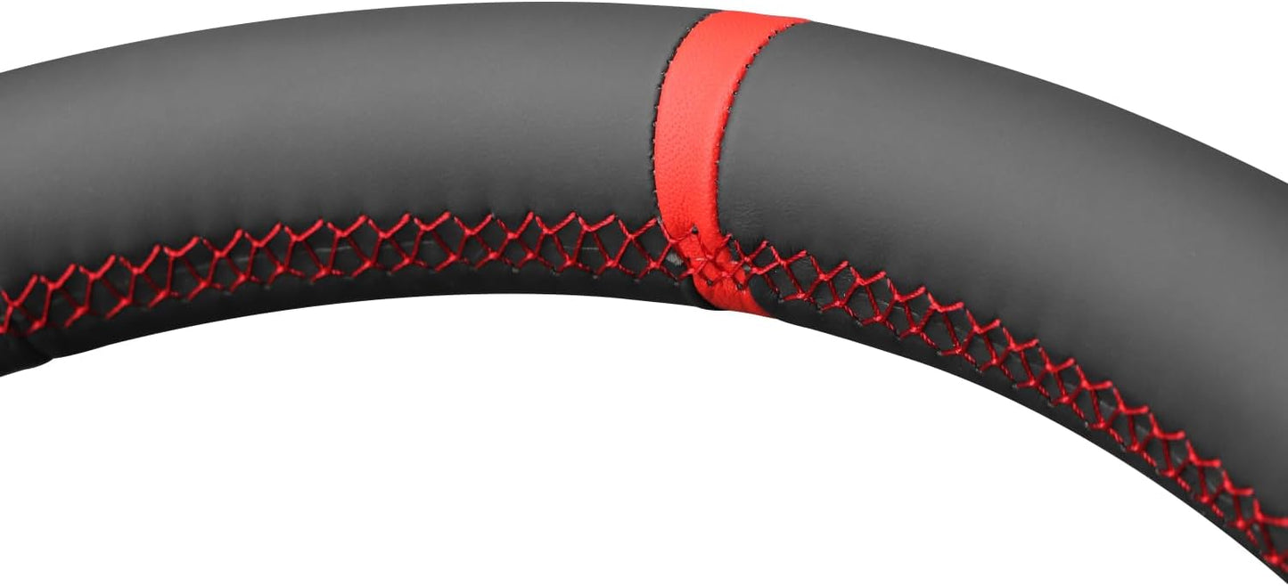 Loncky® Custom Hand Stitched Car OEM Leather Steering Wheel Cover for Ford Explorer ST ST-Line Timberline 2020 2021 2022 2023 2024 Interior Accessories