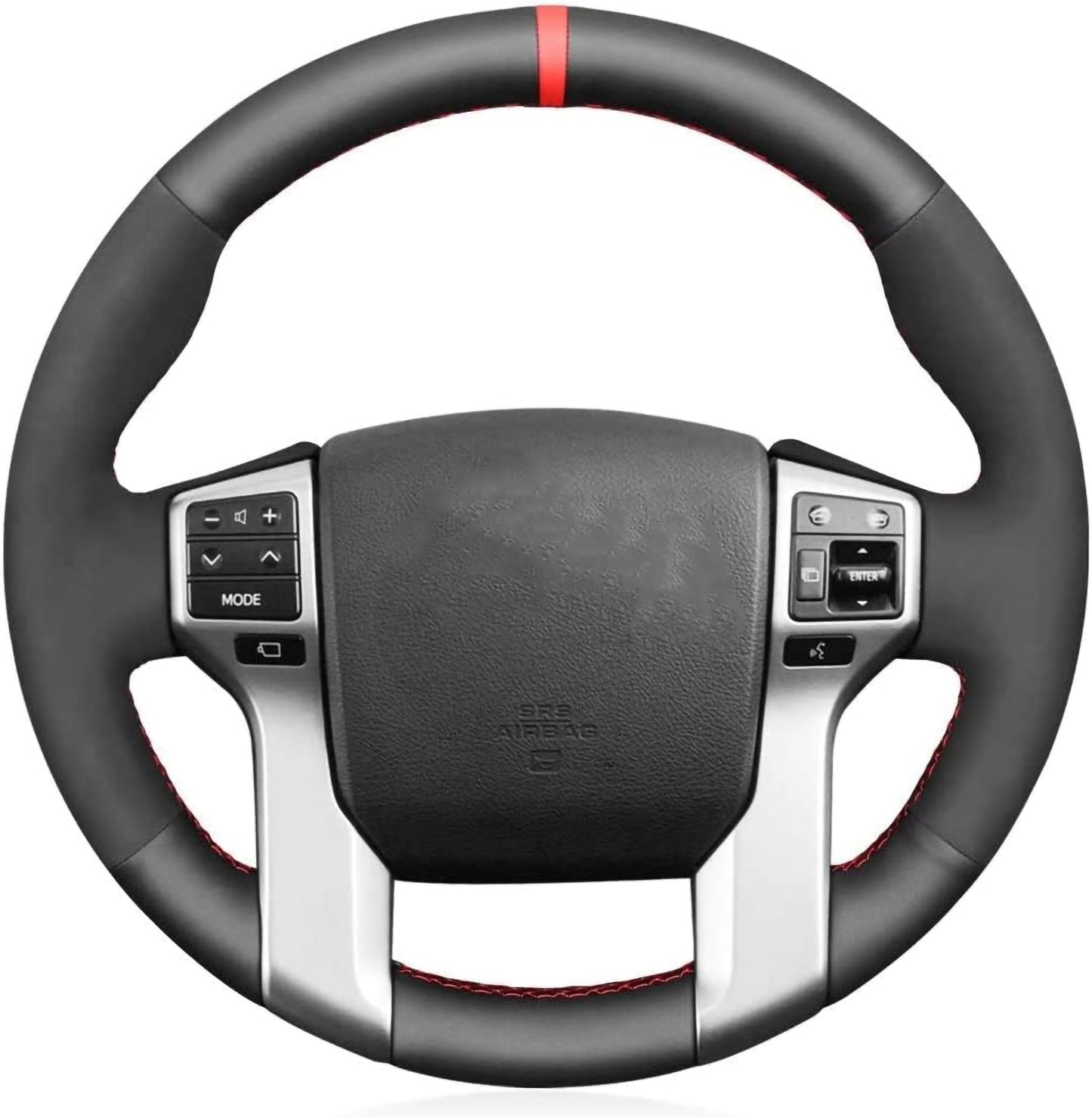 Loncky® Custom Hand Stitched OEM Leather Steering Wheel Cover for Toyota Tacoma 2012-2023 / Toyota Tundra 2014-2021/ Toyota 4Runner 2010-2014 2015 2016 2017 2018 2019 2020 2021 2022 2023/ Toyota Sequoia 2014-2022 Accessories