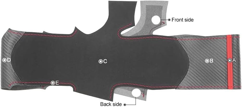 Loncky® Custom Hand Stitched OEM Leather Steering Wheel Cover for Toyota Prius 4 2016-2022 /Prius Prime 2017-2022 / Toyota Mirai 2016-2018 Interior Accessories