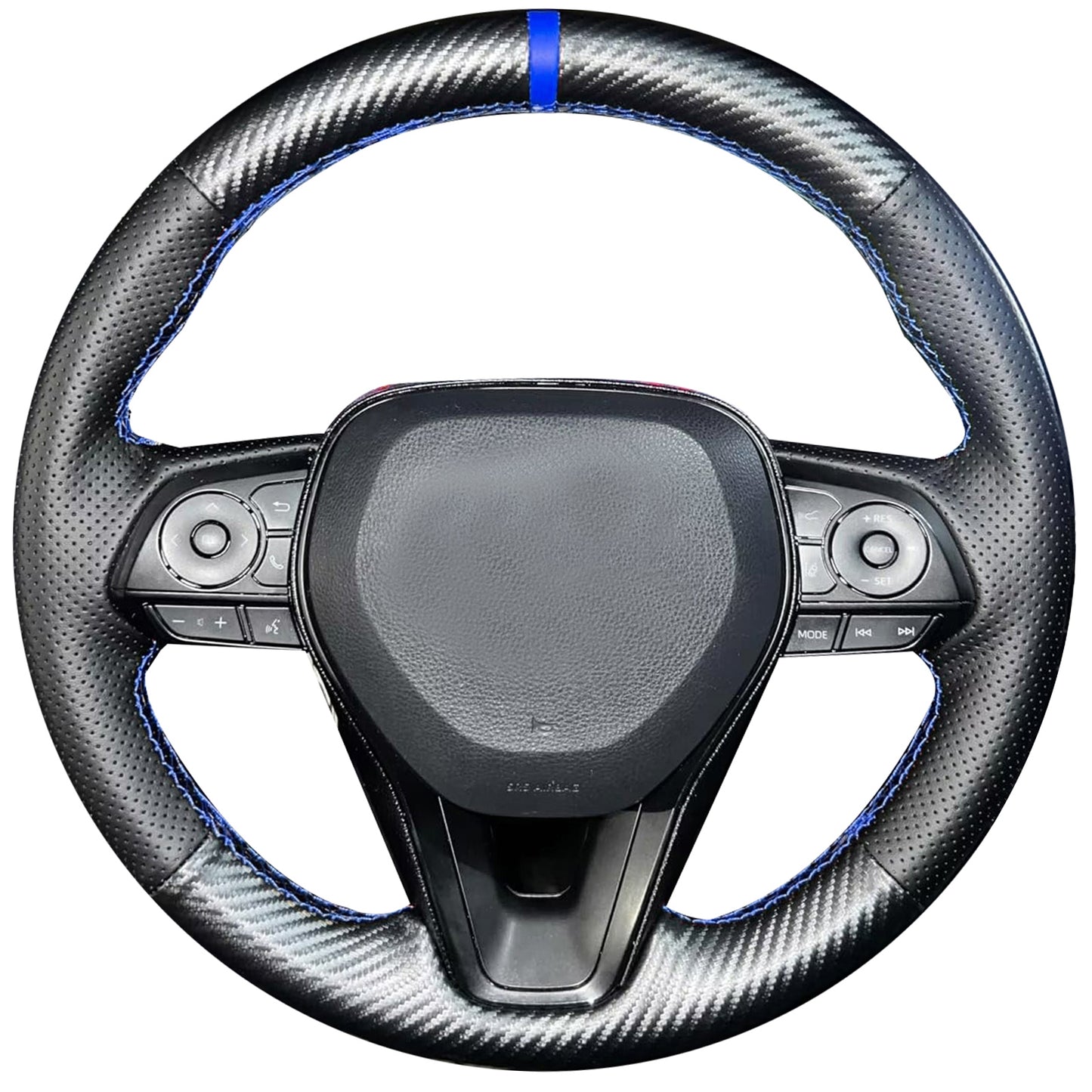 Loncky® Custom Hand Stitched OEM Leather Steering Wheel Cover for Toyota Avalon RAV4 2019 2020 2021 2022 2023 2024/ Camry 2018-2024 / Toyota Corolla 2020-2025/Venza 2021-2024 OEM Interior Accessories