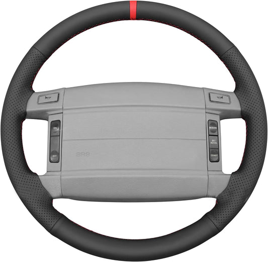 Loncky® Custom Hand Stitched Car OEM Leather Steering Wheel Cover for Ford Mustang F-150 F150 F250 F350 SVT Lighting 1990-1996 Interior Accessories