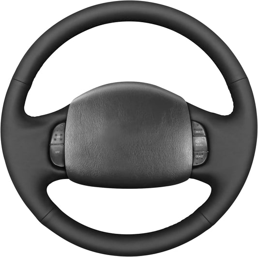 Loncky® Custom Hand Stitched Car OEM Leather Steering Wheel Cover for Ford F150 F250 F350 Expedition Excursion 1997-2003 Interior Accessories