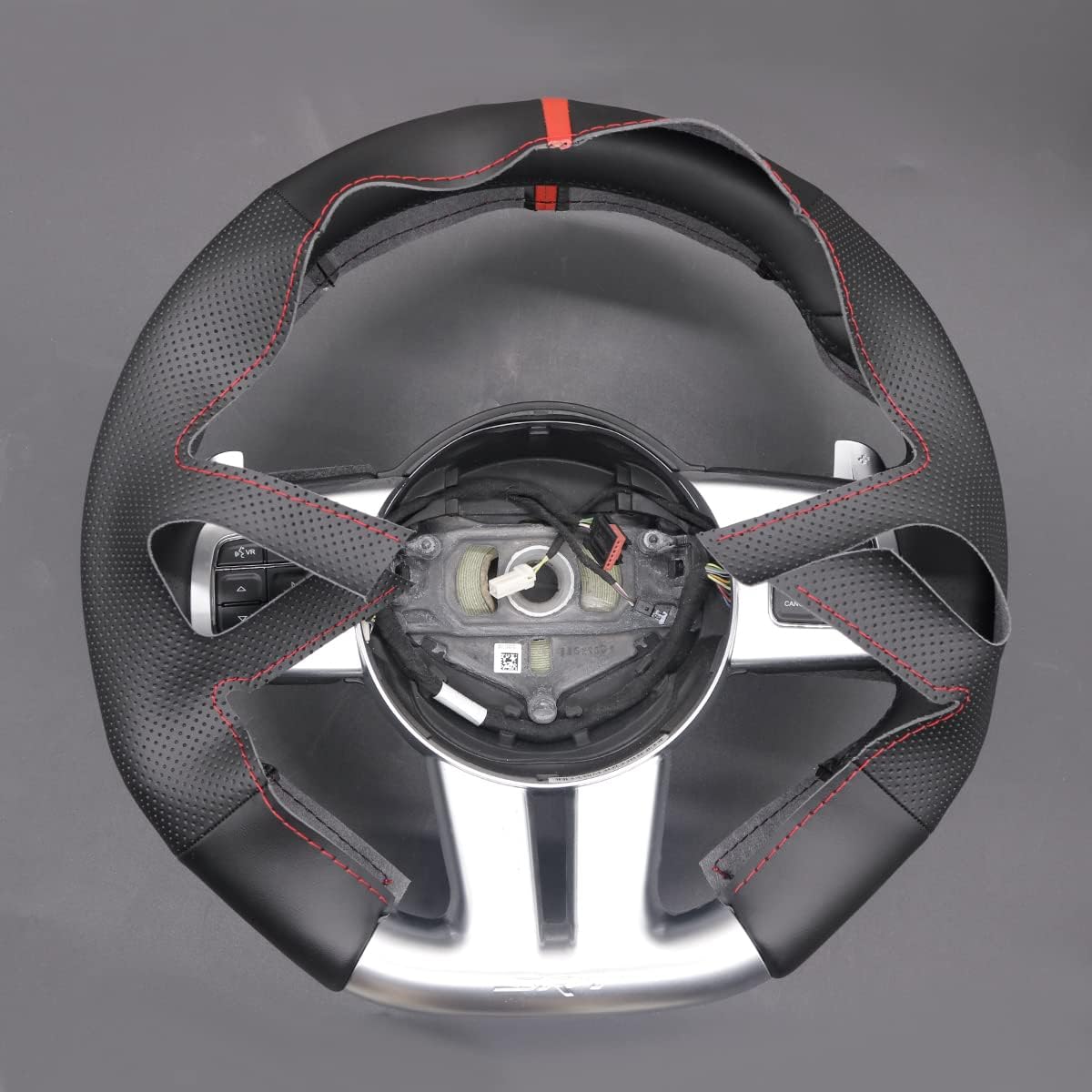 Loncky® Custom Hand Stitched Car OEM Leather Steering Wheel Cover for Dodge Challenger Charger SRT 2012-2014 Interior Accessories