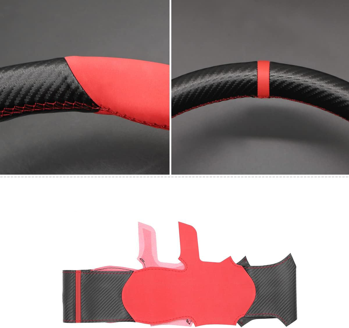 Loncky® Custom Hand Stitched Car OEM Leather Steering Wheel Cover for Toyota GR Supra 2020 2021 2022 Interior Accessories