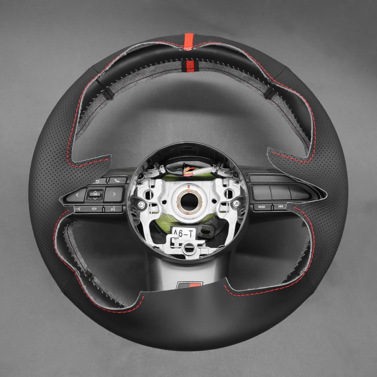 Loncky® Custom Hand Stitched Car OEM Leather Steering Wheel Cover for Toyota Yaris GR 2020 2021 2022 Interior Accessories