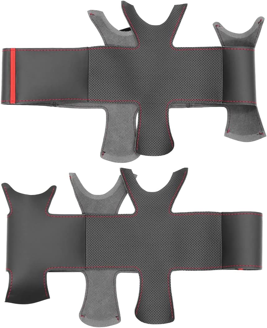 Loncky® Custom Hand Stitched Car OEM Leather Steering Wheel Cover for Alfa Romeo 147 156 2000-2010 Crosswagon 2004 2005 Interior Accessories