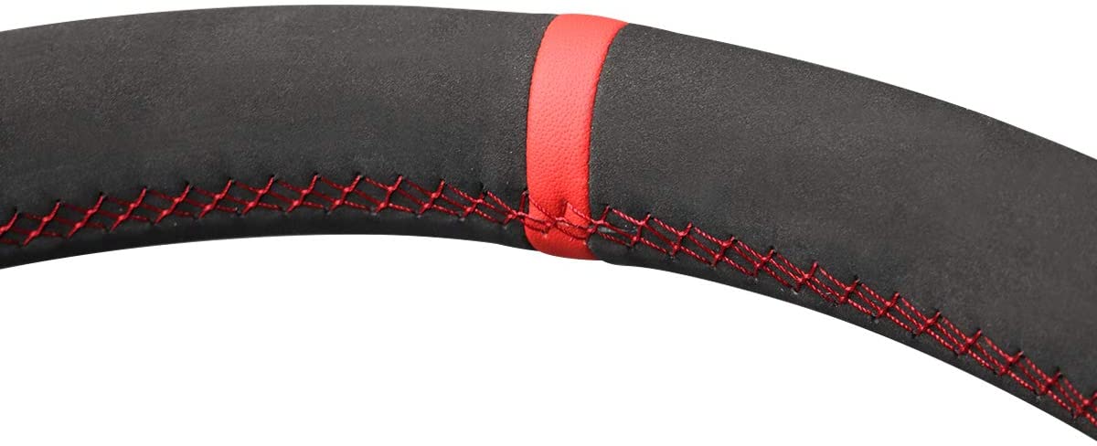 Loncky® Custom Hand Stitched OEM Leather Steering Wheel Cover for Kia Stinger GT GT1 GT2 GTS Stinger GT-Line 2018 2019 2020 2021 2022 Interior Accessories