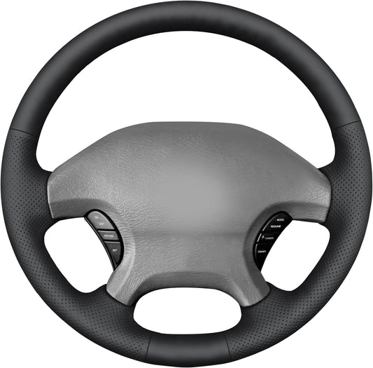 Loncky® Custom Hand Stitched Car OEM Leather Steering Wheel Cover for Dodge Ram 1500 2500 Caravan 2001-2007 Interior Accessories