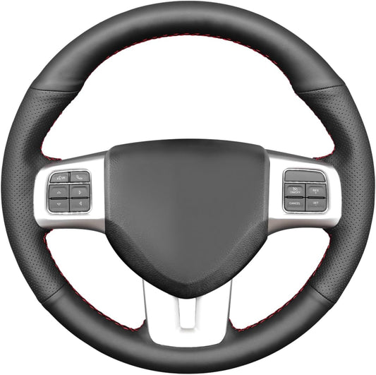 Loncky® Custom Hand Stitched Car OEM Leather Steering Wheel Cover for Dodge Dart 2013 2014 2015 2016 Interior Accessories
