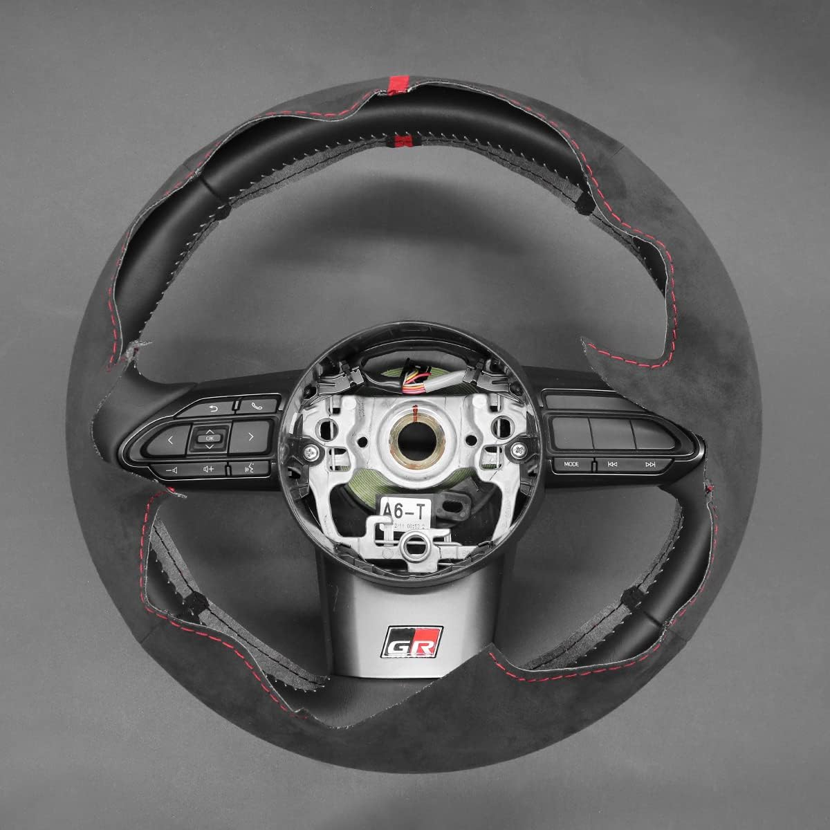 Loncky® Custom Hand Stitched Car OEM Leather Steering Wheel Cover for Toyota Yaris GR 2020 2021 2022 Interior Accessories