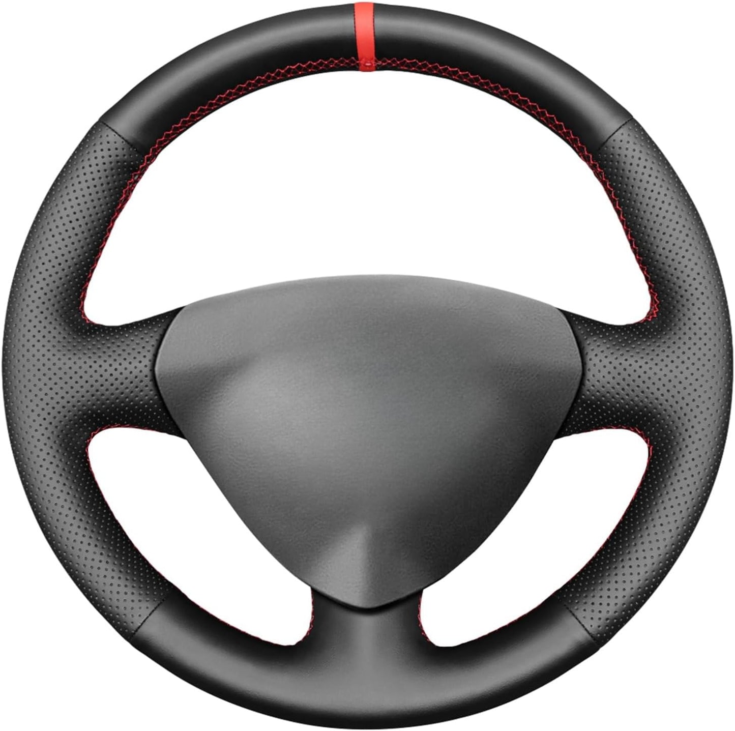 Loncky® Custom Hand Stitched Car OEM Leather Steering Wheel Cover for Alfa Romeo 147 156 2000-2010 Crosswagon 2004 2005 Interior Accessories