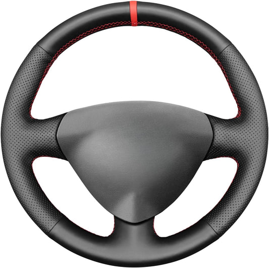 Loncky® Custom Hand Stitched Car OEM Leather Steering Wheel Cover for Alfa Romeo 147 156 2000-2010 Crosswagon 2004 2005 Interior Accessories