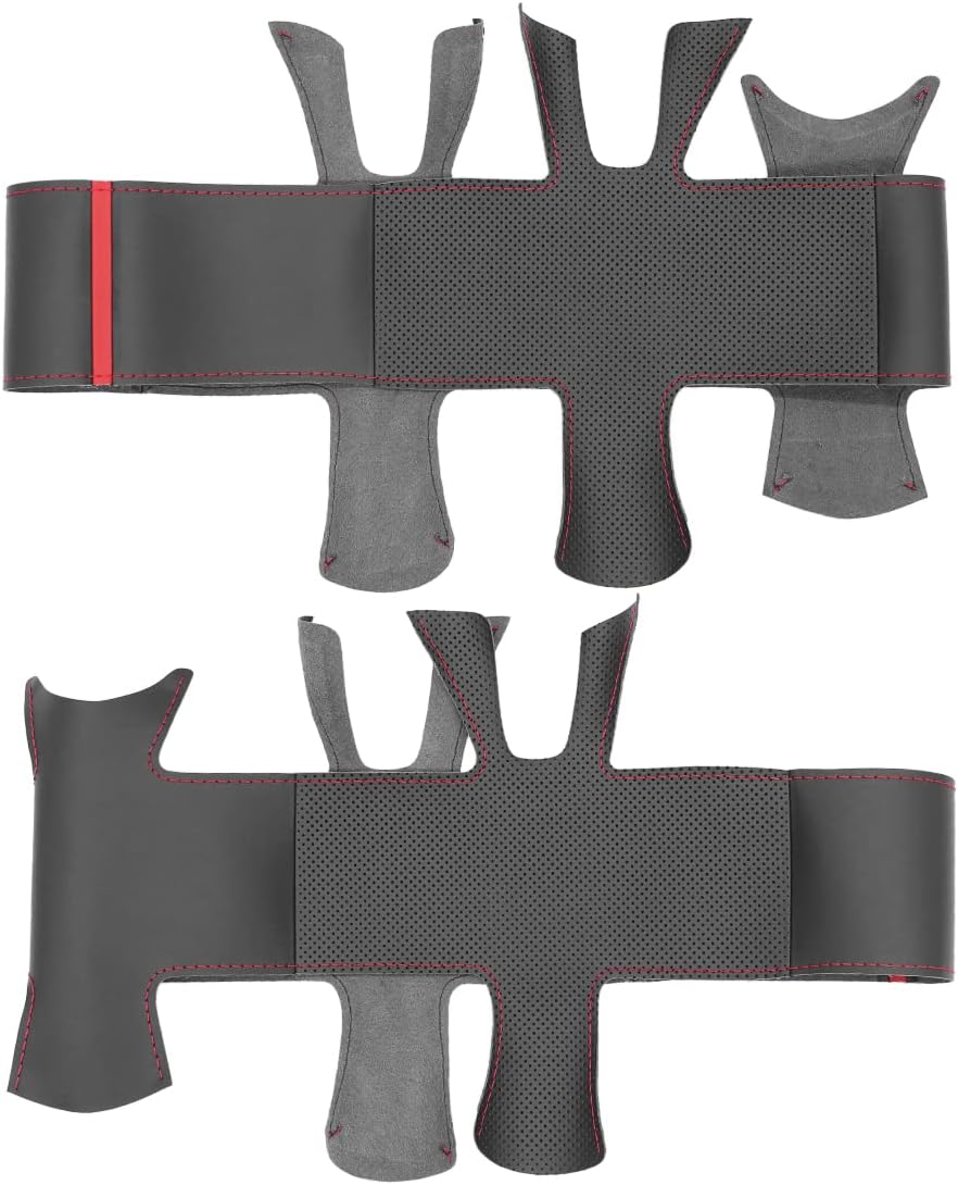 Loncky® Custom Hand Stitched Car OEM Leather Steering Wheel Cover for Alfa Romeo 147 156 2000-2010 Crosswagon 2004 2005 Interior Accessories