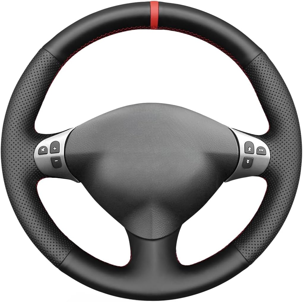 Loncky® Custom Hand Stitched Car OEM Leather Steering Wheel Cover for Alfa Romeo 147 156 2000-2010 Crosswagon 2004 2005 Interior Accessories