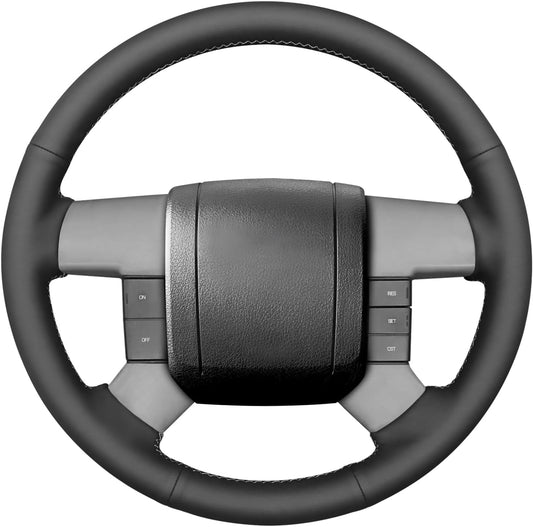 Loncky® Custom Hand Stitched Car OEM Leather Steering Wheel Cover for Ford F150 F250 F350 2004-2008 Interior Accessories
