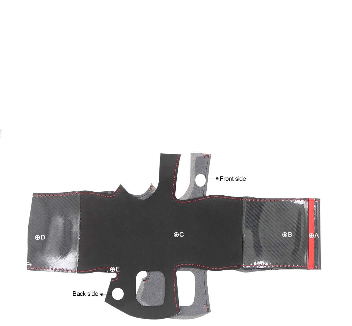 Loncky® Custom Hand Stitched Car OEM Leather Steering Wheel Cover for Dodge SRT Challenger Charger Durango 2015-2023 Interior Accessories