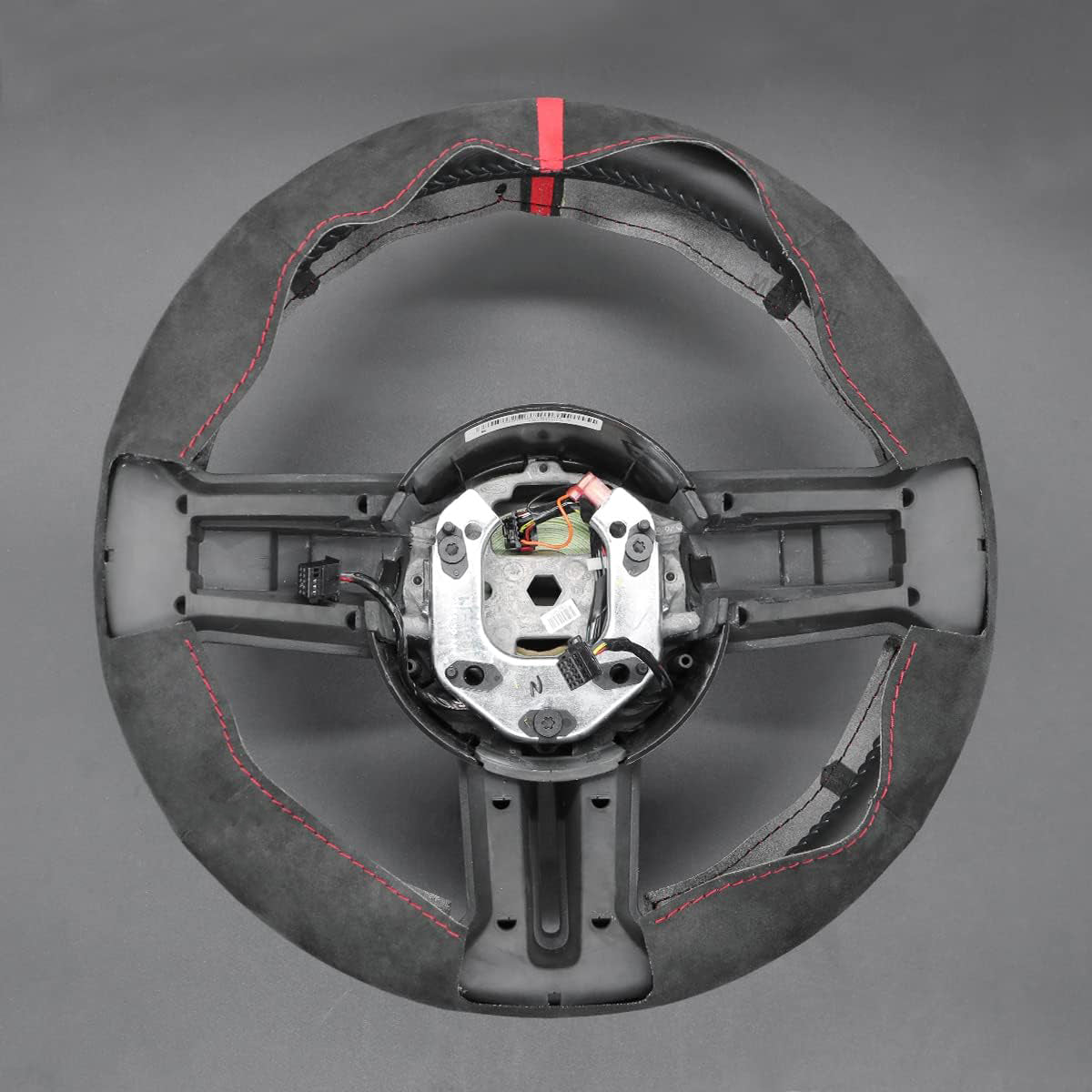 Loncky® Custom Hand Stitched Car OEM Leather Steering Wheel Cover for Ford Mustang S197 2009-2014 Interior Accessories