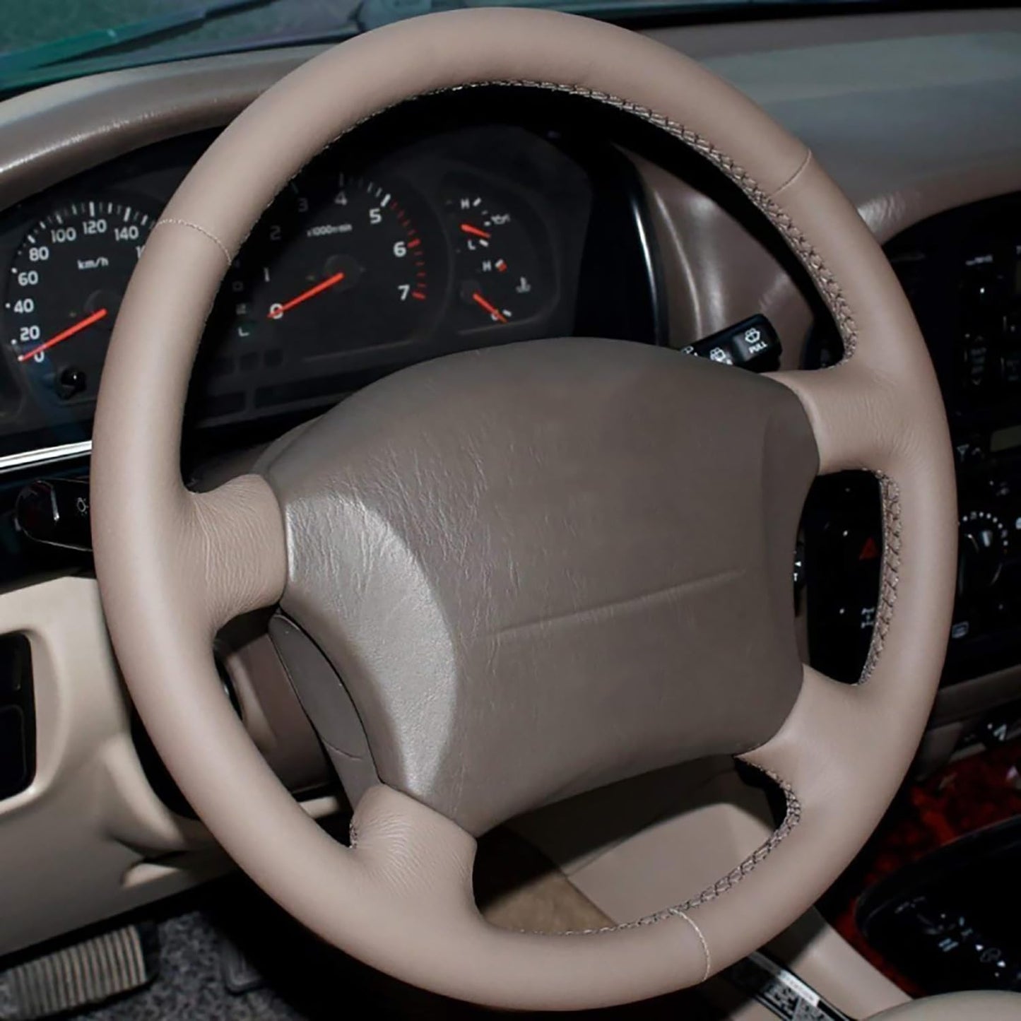 Loncky® Custom Hand Stitched OEM Leather Steering Wheel Cover for Lexus GX470 2003 2004 2005 2006 2007 2008 2009 / Lexus LX450 1996 1997 / LS400 1996-2000 / Lexus LX470 1998-2007 / Toyota Land Cruiser 1995-2007 Accessories