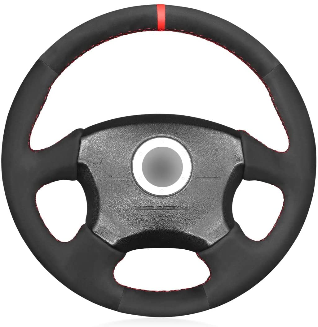 Loncky® Custom Hand Stitched OEM Leather Steering Wheel Cover for Subaru Impreza WRX STI 2004 Subaru Impreza WRX 2002 2003 2004 Interior Accessories