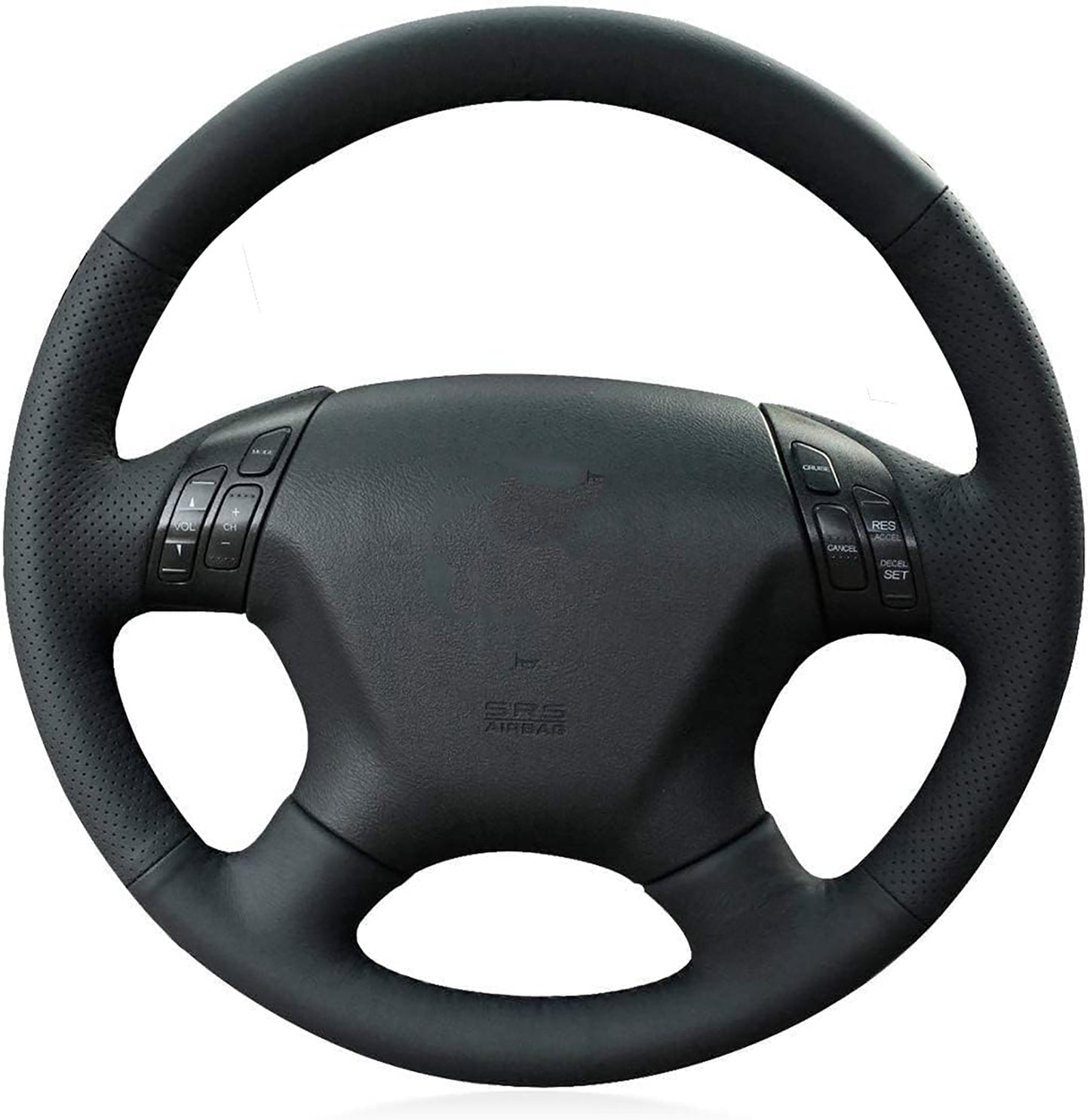 Loncky® Custom Hand Stitched OEM Leather Steering Wheel Cover for Honda Accord EX-L 2006 2007 / Honda Accord EX 2006 2007 Interior Accessories
