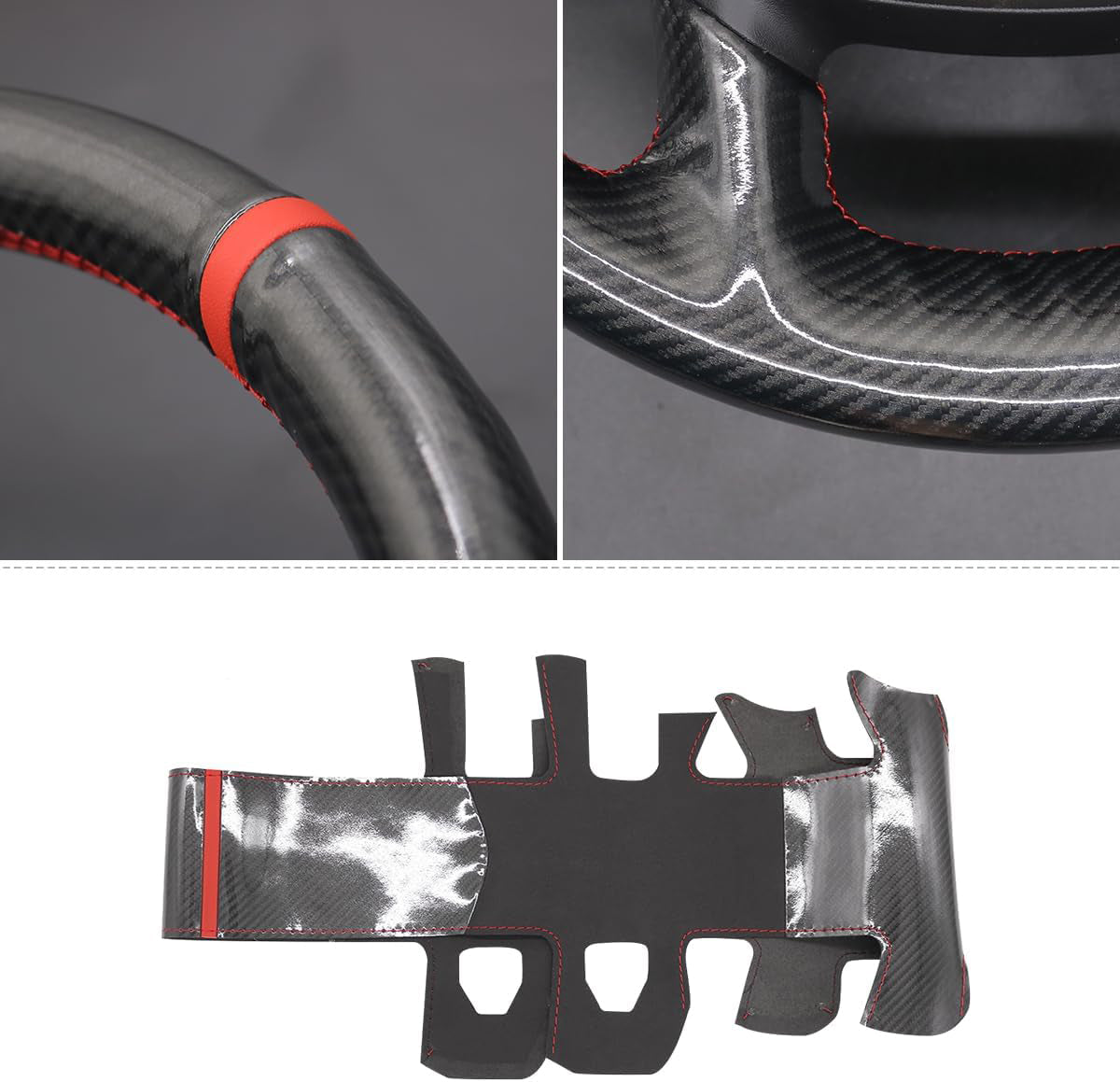 Loncky® Custom Hand Stitched Car OEM Leather Steering Wheel Cover for Dodge Ram 1500 2500 3500 4500 5500 2019-2025 Interior Accessories