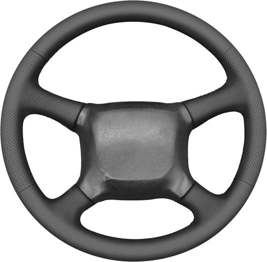 Loncky® Custom Hand Stitched OEM Leather Steering Wheel Cover for Chevrolet Chevy Silverado 1500 2500 1999-2002 / Silverado 3500 / Astro 1999-2005 Blazer/C/K 1500/ Kodiak 2004-2006 / S-10 S10 1999-2003 / Suburban Tahoe 1998-2002 Interior Accessories