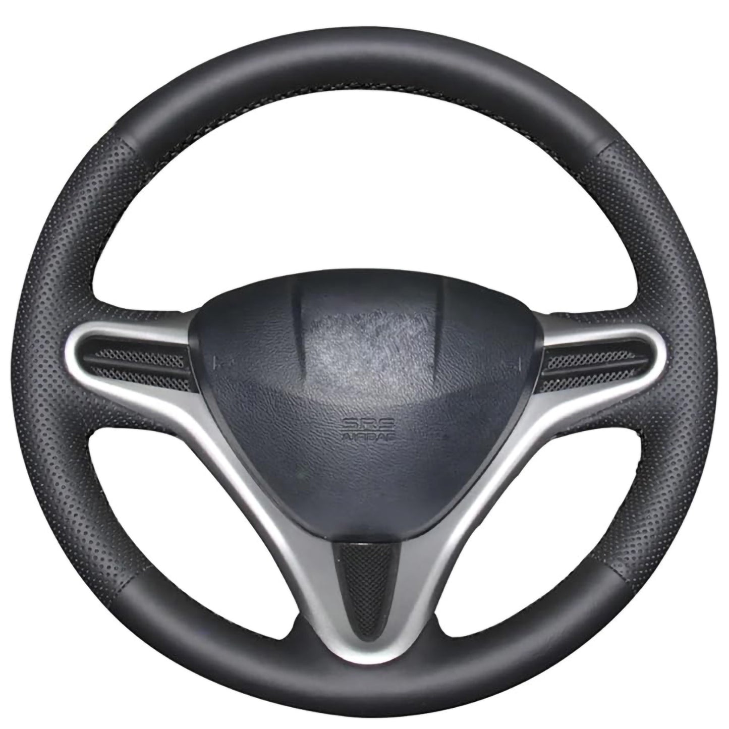 Loncky® Custom Hand Stitched Car OEM Leather Steering Wheel Cover for Honda Fit 2009 2010 2011 2012 2013 / Honda Insight 2010 2011 2012 2013 2014 Interior Accessories