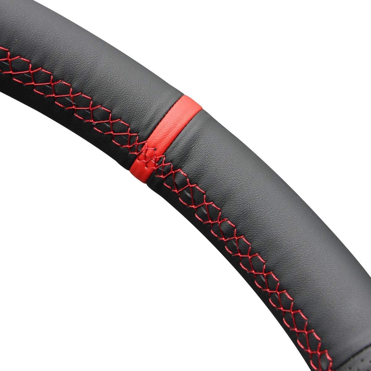 Loncky® Custom Hand Stitched OEM Leather Steering Wheel Cover for Toyota Avalon RAV4 2019 2020 2021 2022 2023 2024/ Toyota Camry 2018-2024 / Toyota Corolla 2020-2025/ Toyota Venza 2021-2024 OEM Interior Accessories