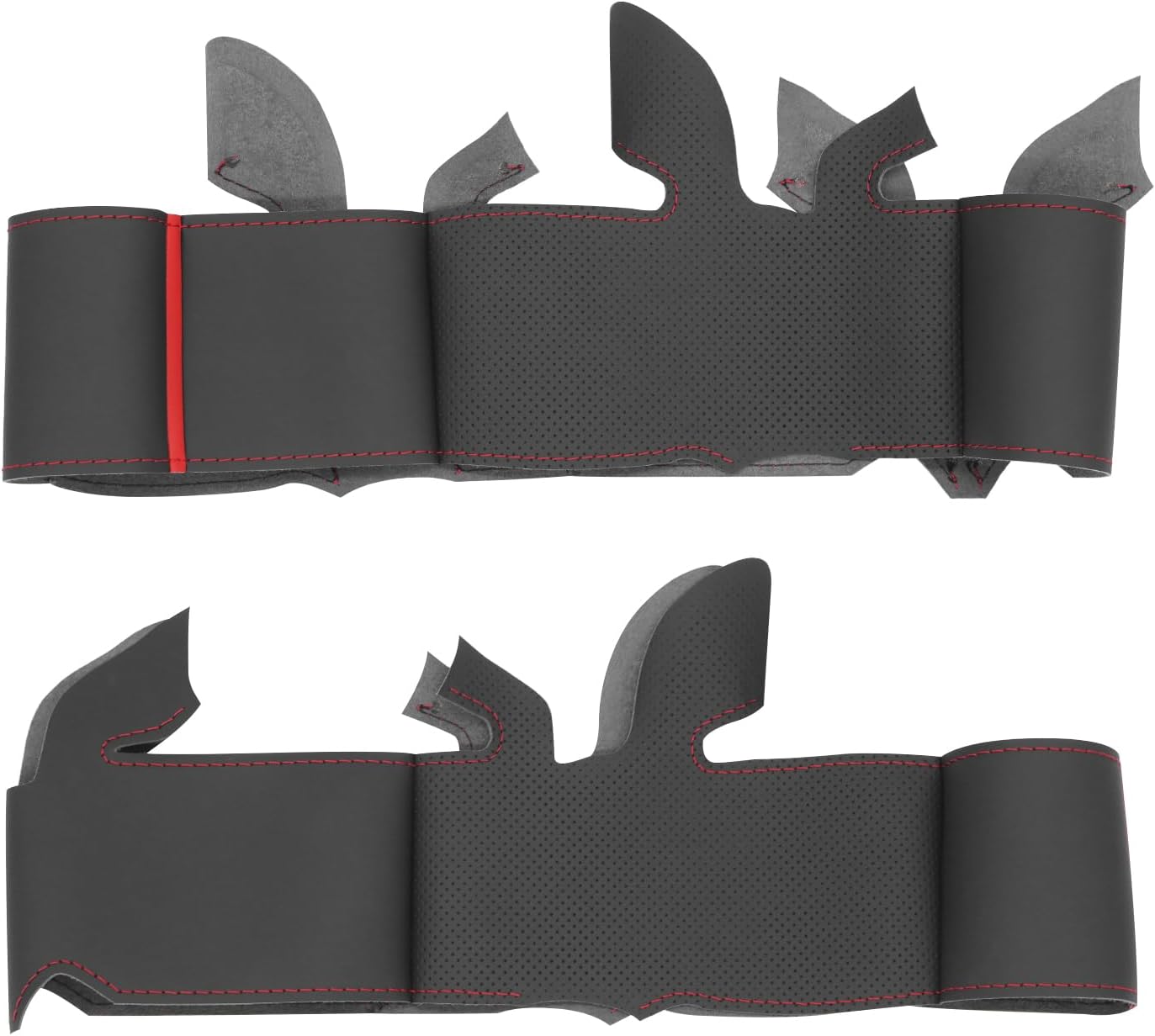 Loncky® Custom Hand Stitched Car OEM Leather Steering Wheel Cover for Ford Mustang GT Ecoboost 2015-2023 Interior Accessories