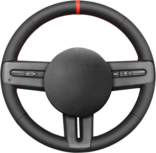Loncky® Custom Hand Stitched Car OEM Leather Steering Wheel Cover for Ford Mustang GT 2005-2012 Interior Accessories