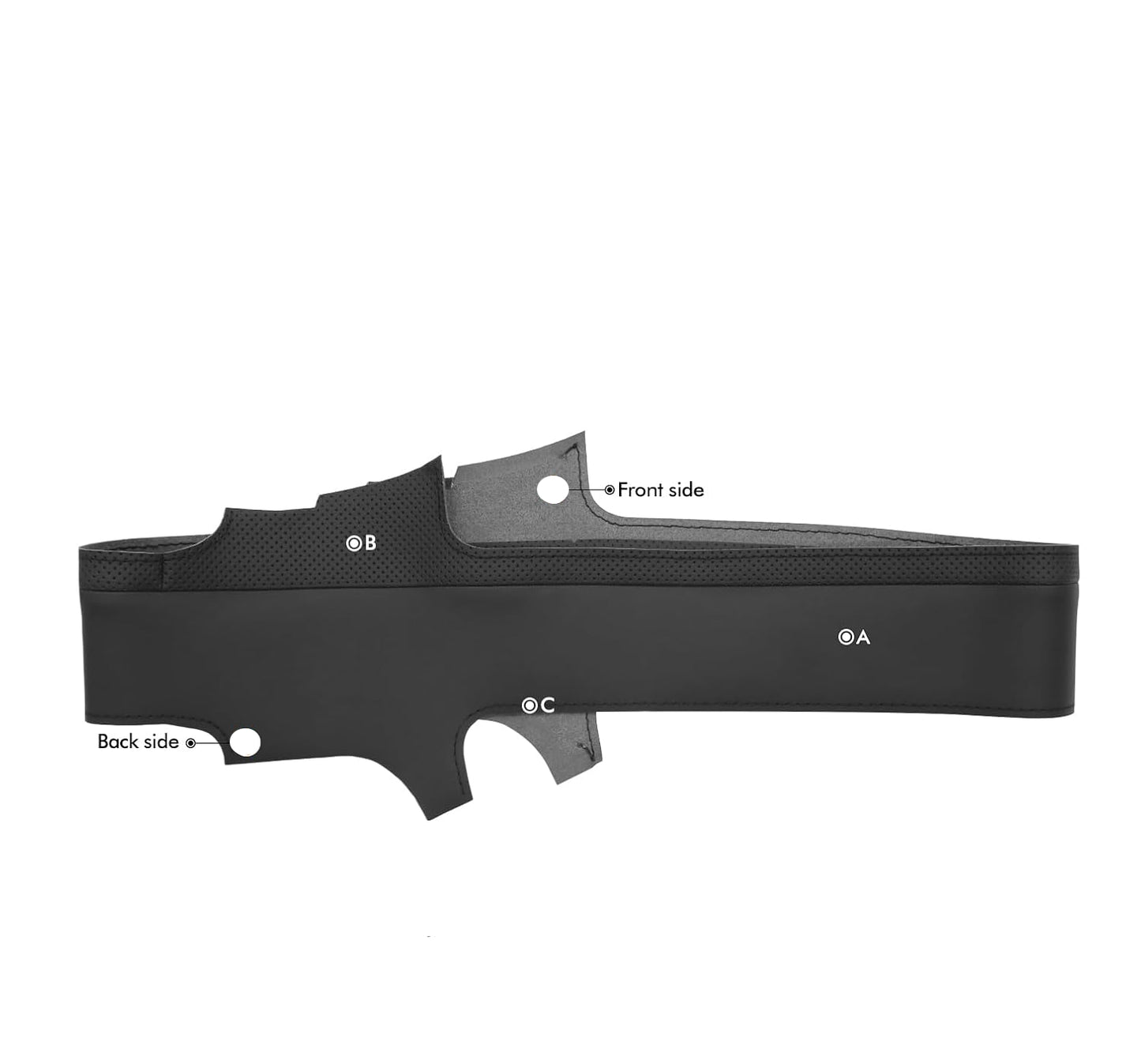 Loncky® Custom Hand Stitched Car OEM Leather Steering Wheel Cover for Ford F150 F250 F350 Super Duty Bronco E350 1992-1996 Interior Accessories