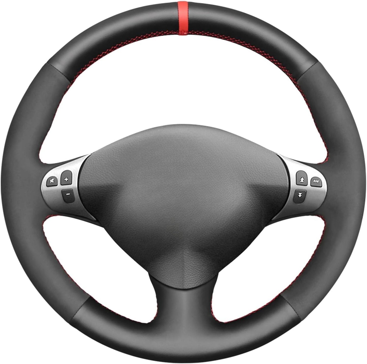 Loncky® Custom Hand Stitched Car OEM Leather Steering Wheel Cover for Alfa Romeo 147 156 2000-2010 Crosswagon 2004 2005 Interior Accessories