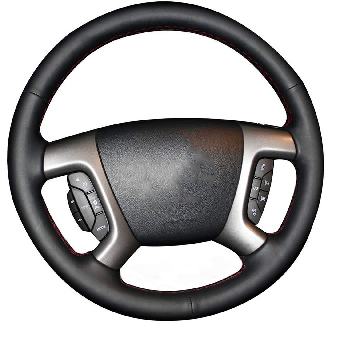 Loncky® Custom Hand Stitched OEM Leather Steering Wheel Cover for Chevrolet 2008-2013 Silverado 1500 /Silverado 2500 3500/2007-2014 Tahoe/2007-2014 Suburban 1500/2007-2013 Avalanche 1500/2009-2015 Traverse/Express Accessories