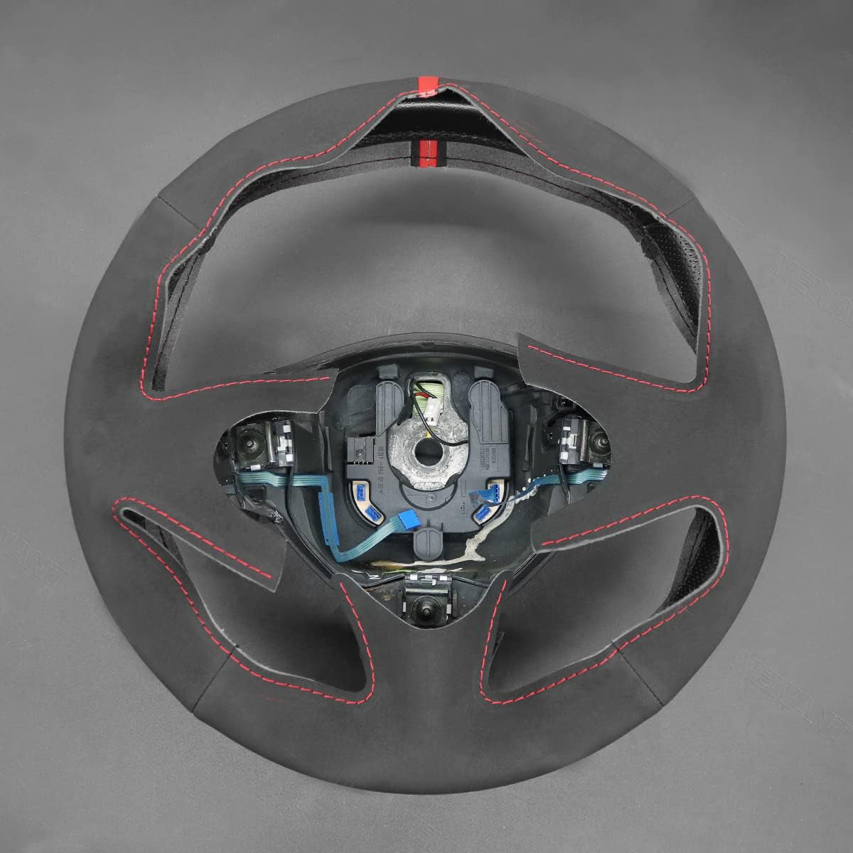 Loncky® Custom Hand Stitched Car OEM Leather Steering Wheel Cover for Alfa Romeo 147 156 2000-2010 Crosswagon 2004 2005 Interior Accessories