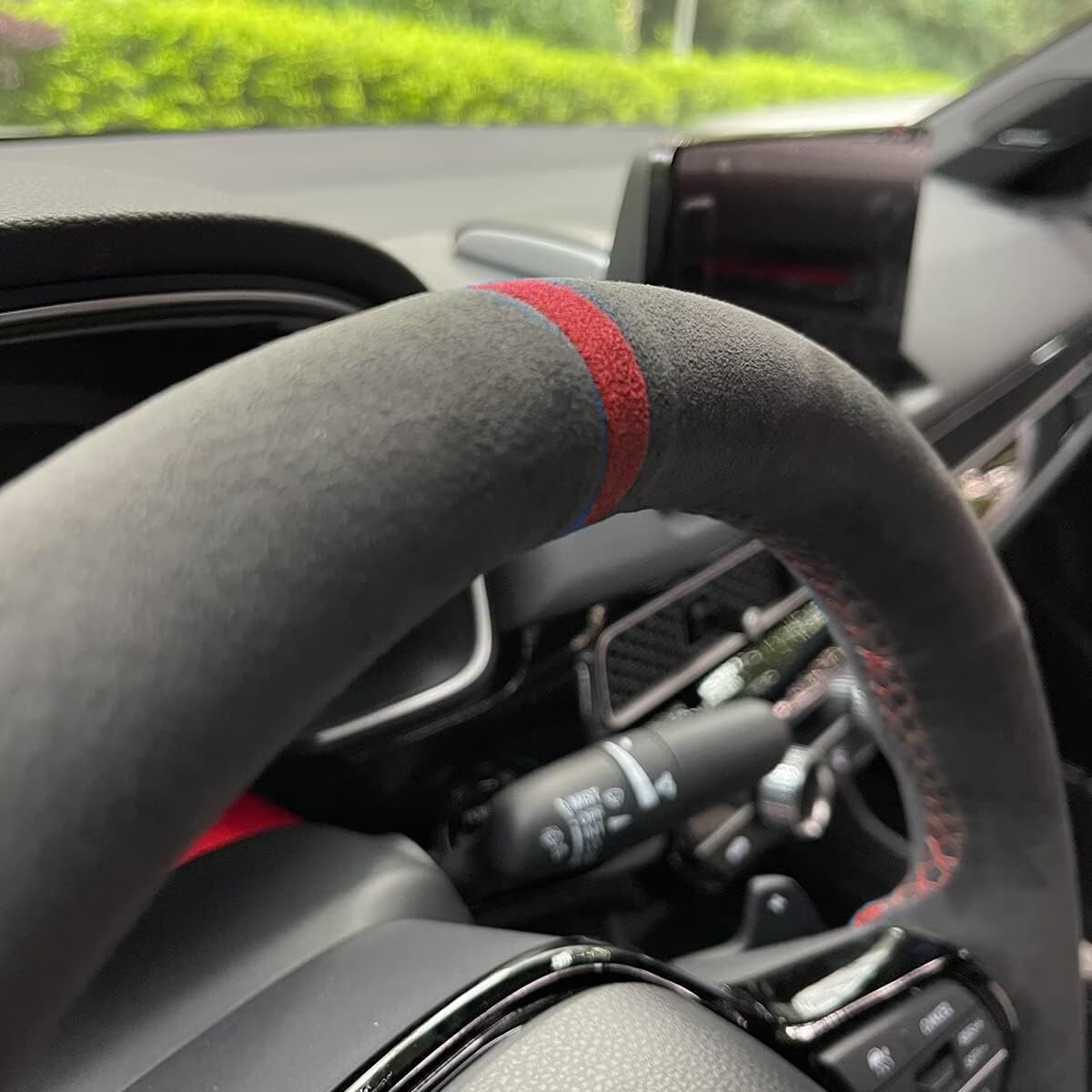 Loncky® Custom Hand Stitched OEM Leather Steering Wheel Cover for Honda Civic 2022 2023 2024 Civic Si 2022 2023 2024 Civic XI Honda Civic11 Accessories
