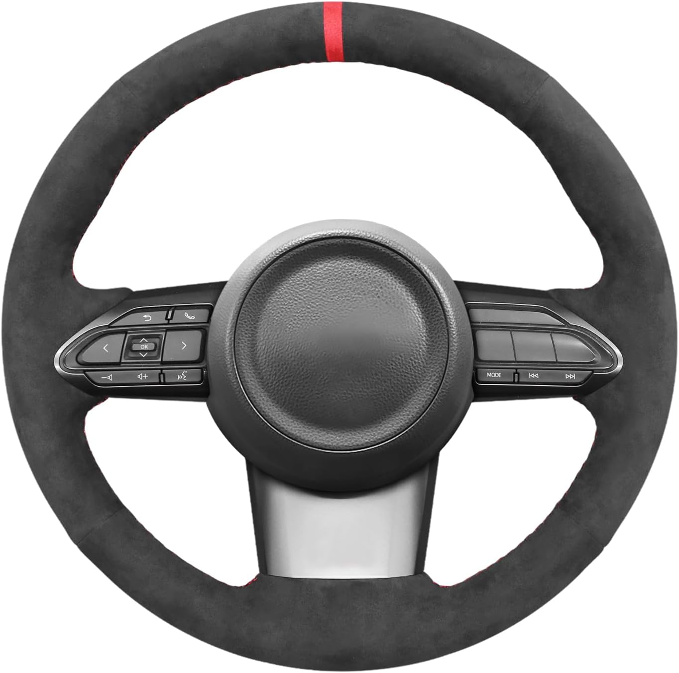 Loncky® Custom Hand Stitched Car OEM Leather Steering Wheel Cover for Toyota Yaris GR 2020 2021 2022 Interior Accessories