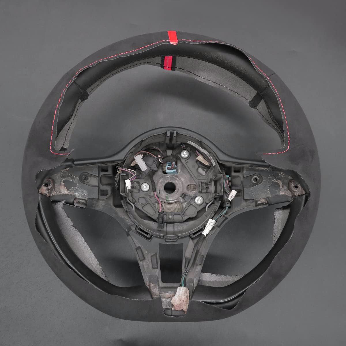 Loncky® Custom Hand Stitched Car OEM Leather Steering Wheel Cover for Alfa Romeo Giulia 2017-2019 / Stelvio 2018-2020 Interior Accessories