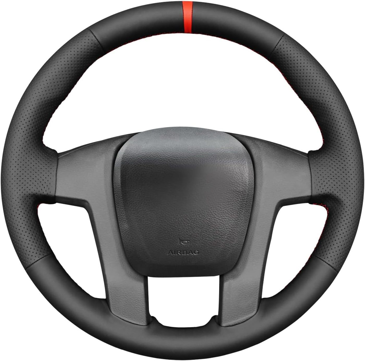 Loncky® Custom Hand Stitched Car OEM Leather Steering Wheel Cover for Ford Ranger 2011-2016 Interior Accessories