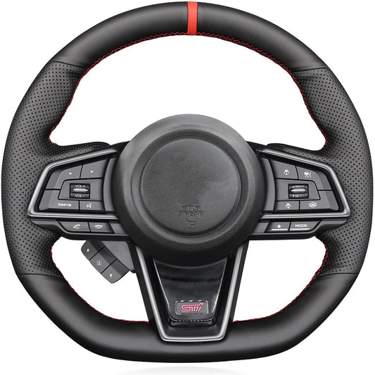 Loncky® Custom Hand Stitched OEM Leather Steering Wheel Cover for Subaru WRX 2022 2023 interior Accessories