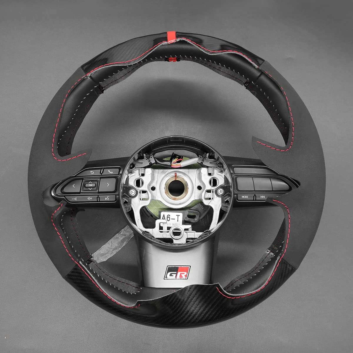 Loncky® Custom Hand Stitched Car OEM Leather Steering Wheel Cover for Toyota Yaris GR 2020 2021 2022 Interior Accessories