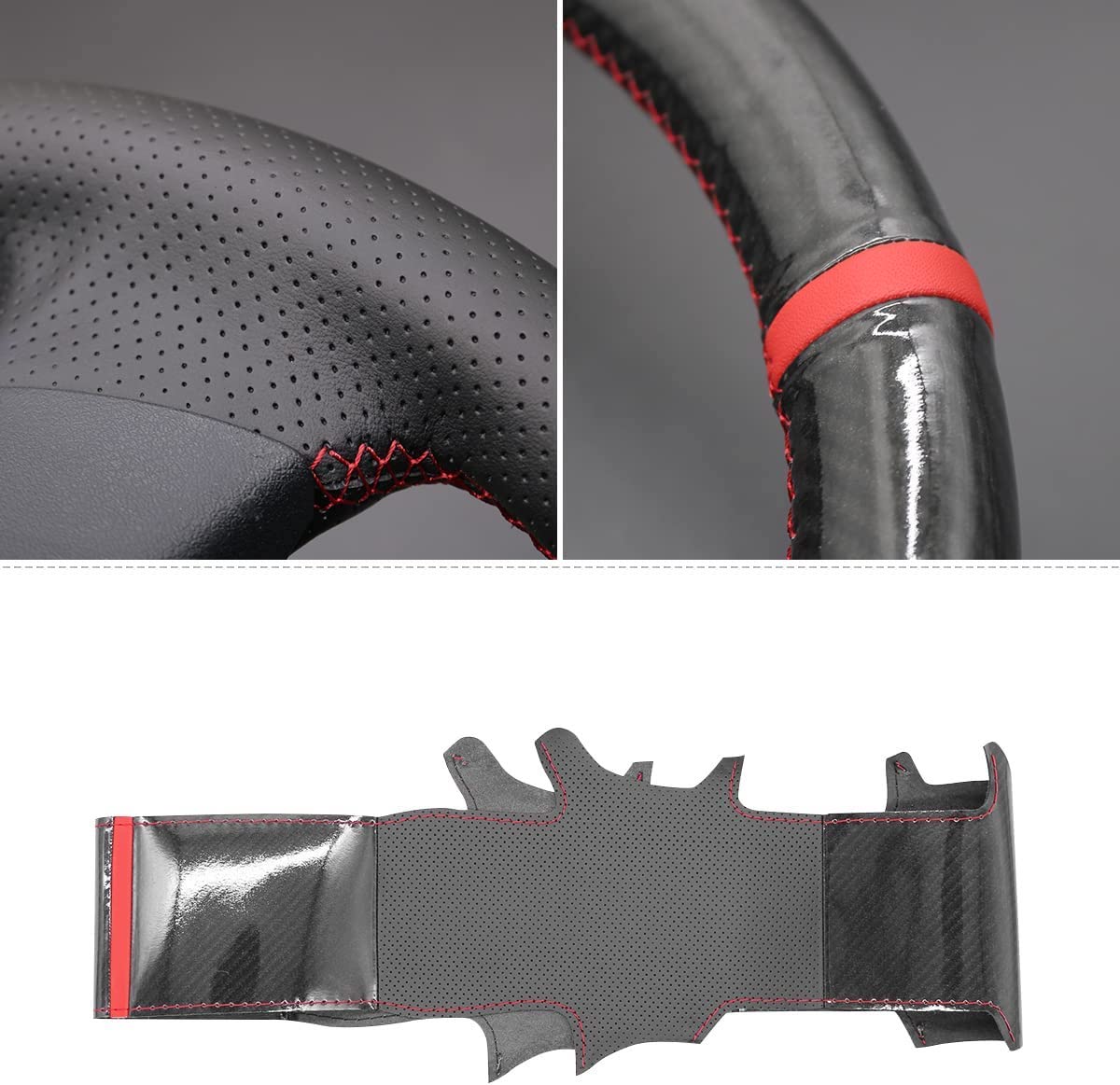 Loncky® Custom Hand Stitched OEM Leather Steering Wheel Cover for Lexus IS250 2006 2007 2008 2009 2010 2011 2012 2013/ Lexus IS350 2006 2007 2008 2009 2010 2011 2012 2013 Interior Accessories