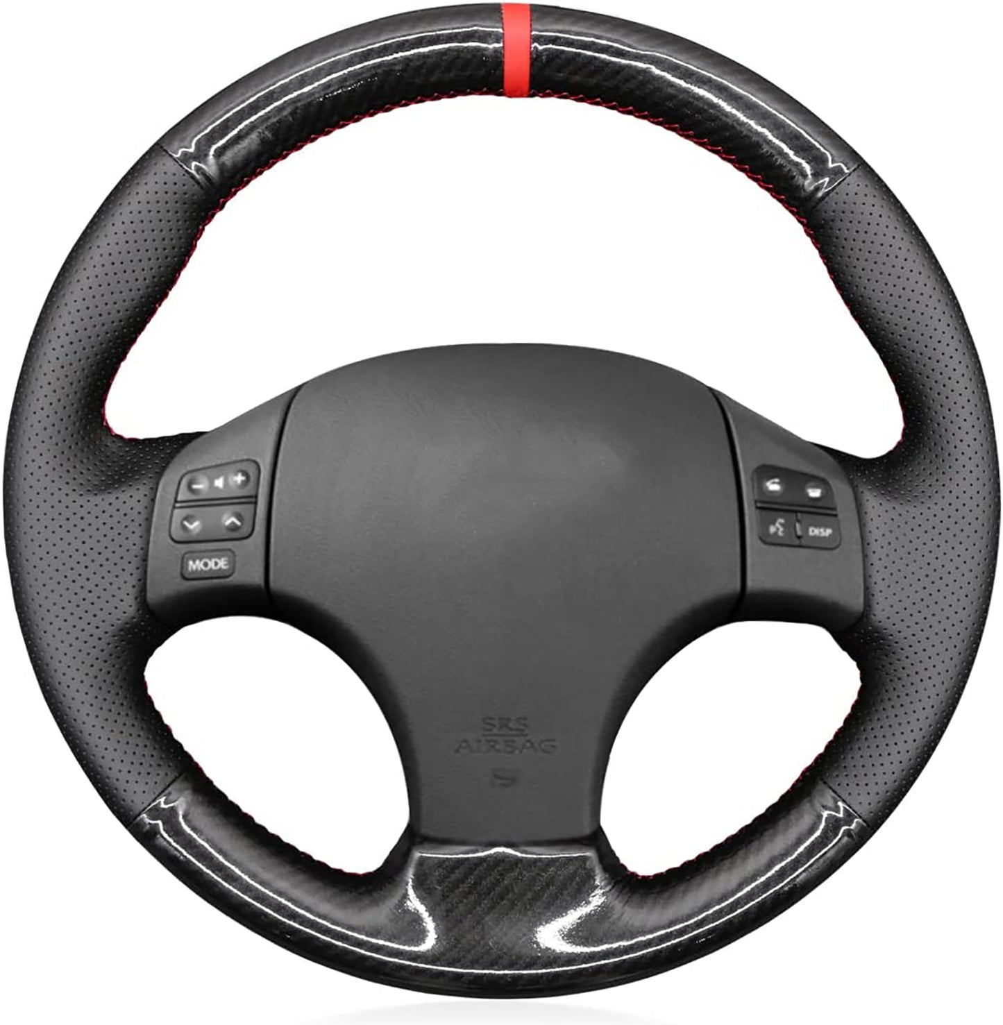Loncky® Custom Hand Stitched OEM Leather Steering Wheel Cover for Lexus IS250 2006 2007 2008 2009 2010 2011 2012 2013/ Lexus IS350 2006 2007 2008 2009 2010 2011 2012 2013 Interior Accessories