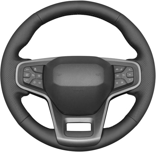 Loncky® Custom Hand Stitched Car OEM Leather Steering Wheel Cover for Ford Bronco 2021 2022 2023 2024 Interior Accessories