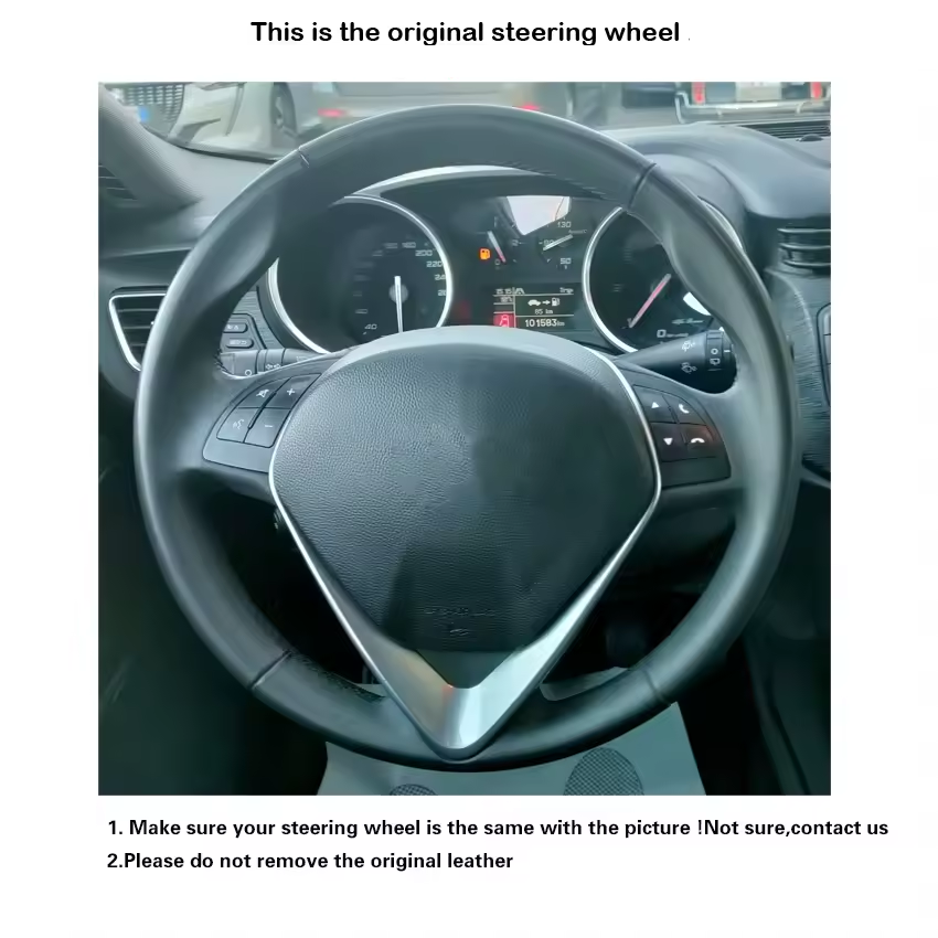 Loncky® Custom Hand Stitched Car OEM Leather Steering Wheel Cover for Alfa Romeo Giulietta 2014-2021 / MiTo 2014-2019 Interior Accessories