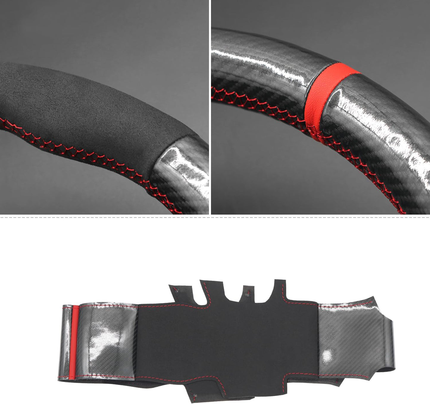 Loncky® Custom Hand Stitched Car OEM Leather Steering Wheel Cover for Ford Bronco 2021 2022 2023 2024 Interior Accessories